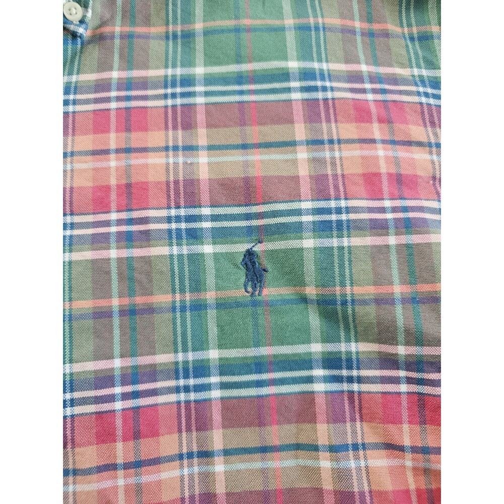 Ralph Lauren Custom Fit Plaid Button Down Shirt Men's Size XL Preppy Nautical - Picture 2 of 13